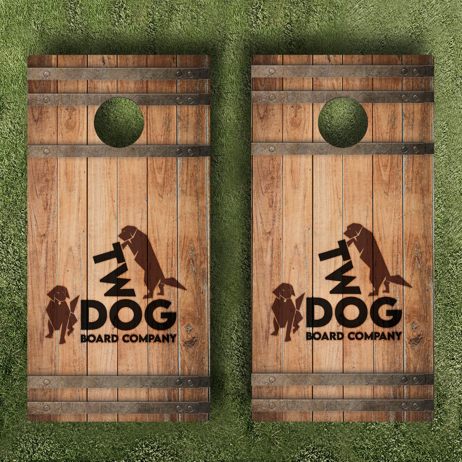 Whiskey Barrel Cornhole Boards